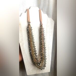 ANN TAYLOR Beaded Layer Necklace